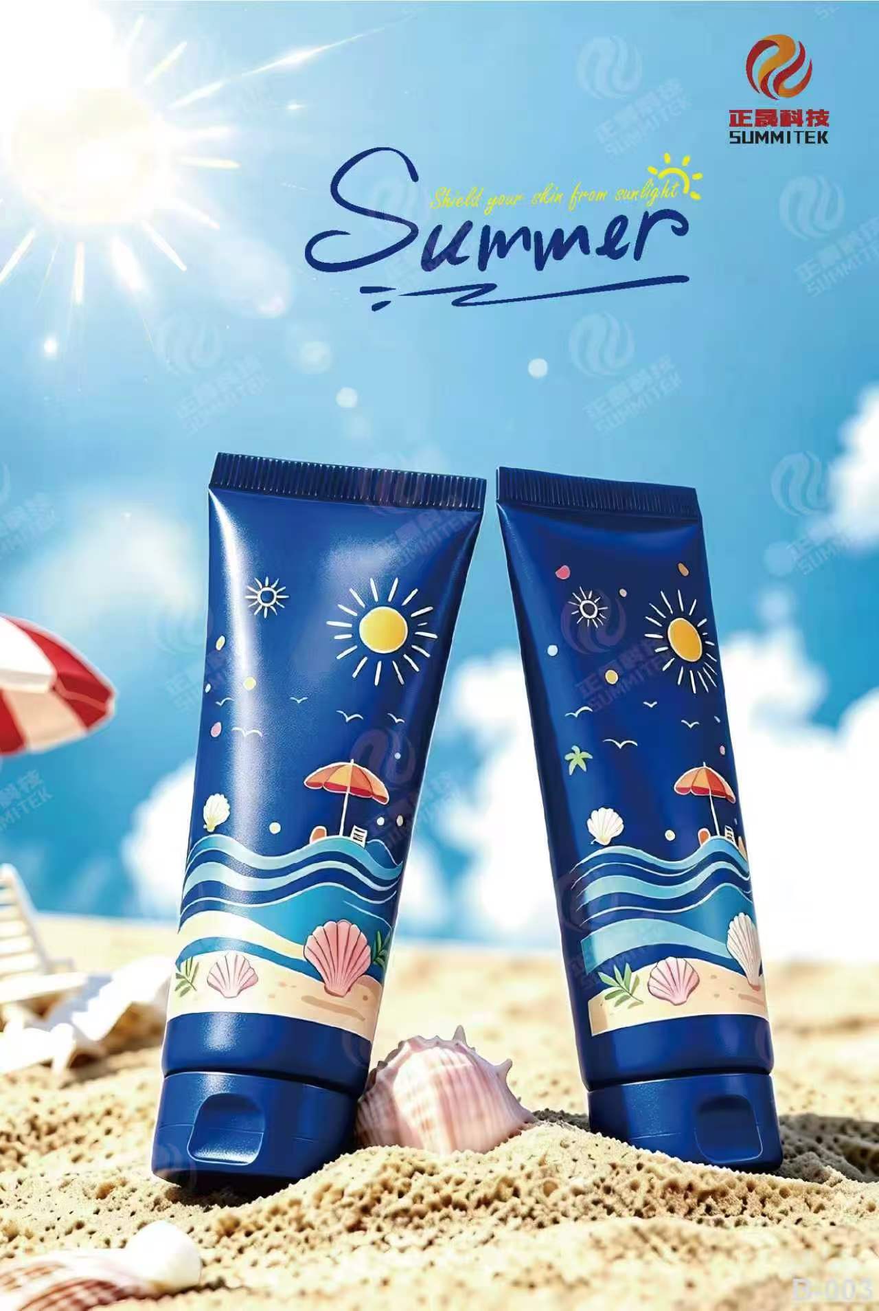 Hermosos tubos de pl&aacute;stico de protecci&oacute;n solar