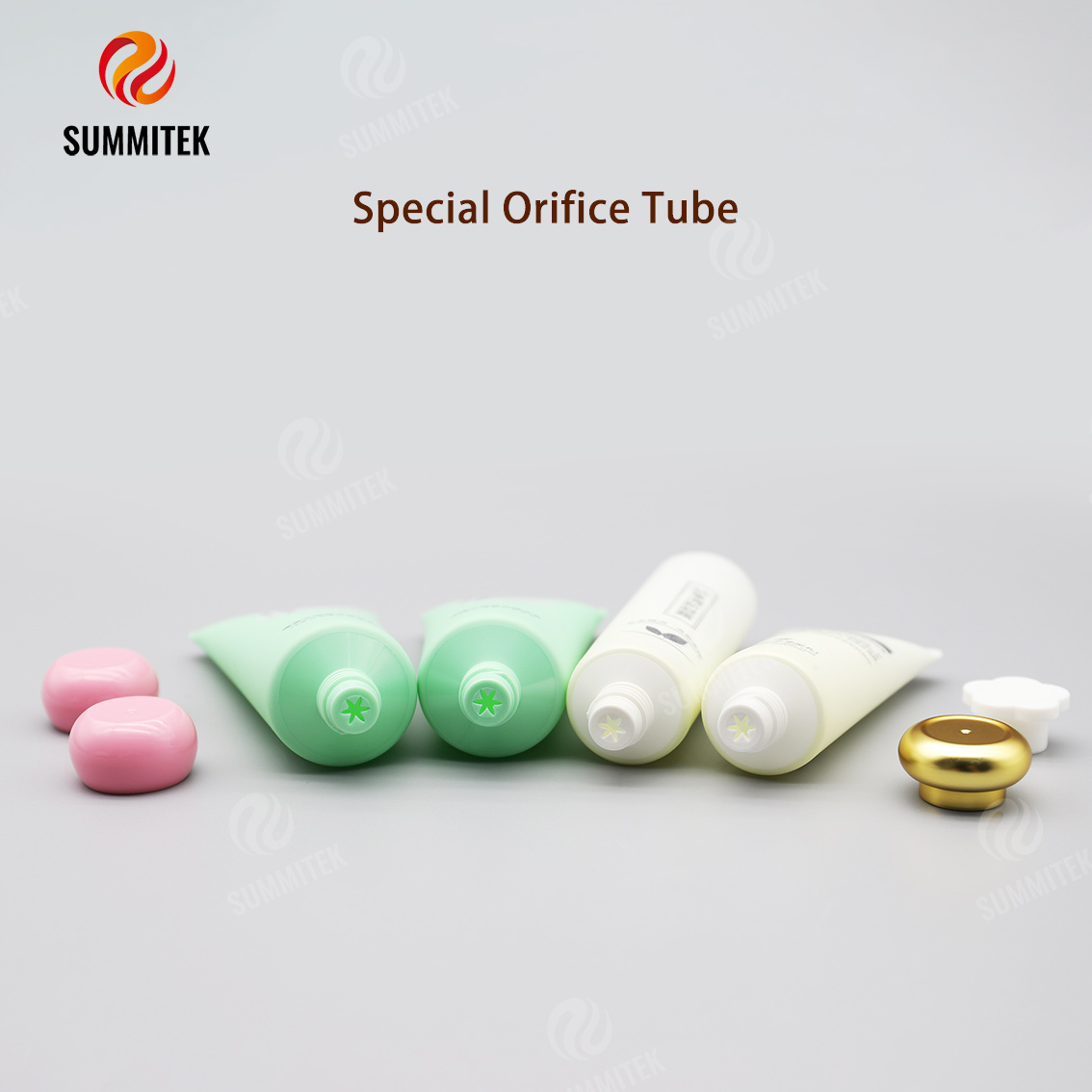 Tubo redondo con orificio especial | Casquillo de forma personalizada, PE/ABL/Biodegradable