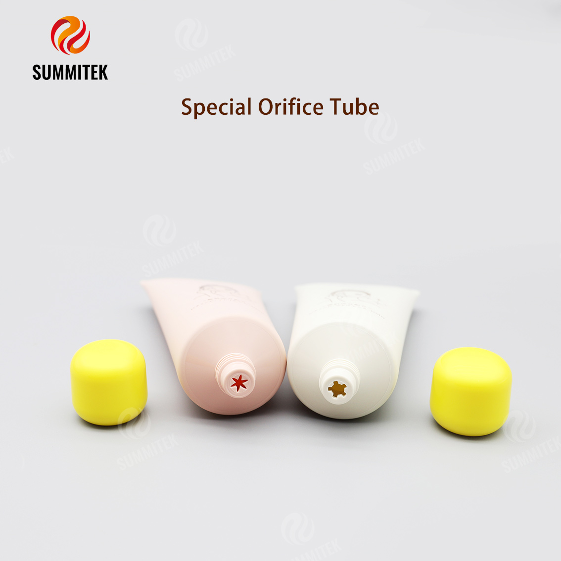 Tubo redondo con orificio especial | Casquillo de forma personalizada, PE/ABL/Biodegradable