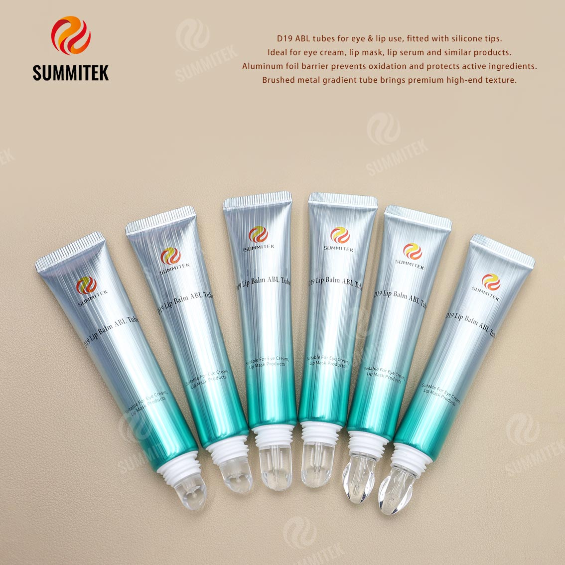 Tubos ABL D19 con punta de silicona: embalaje para el cuidado de ojos y labios