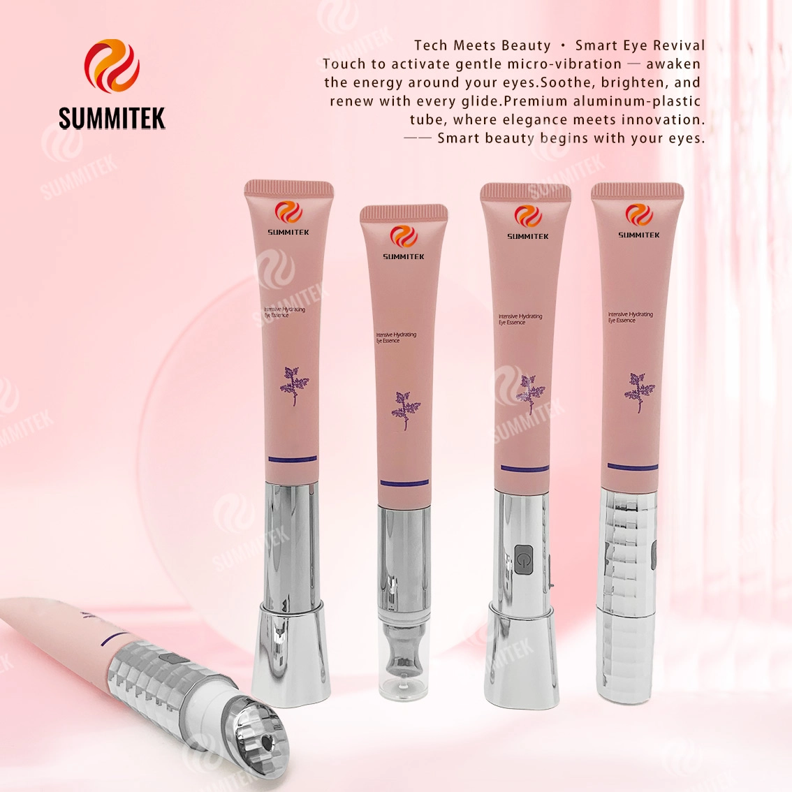 Tubo de crema de ojos vibratoria D19 | Envase de suero para ojos con aplicador de microvibraci&oacute;n