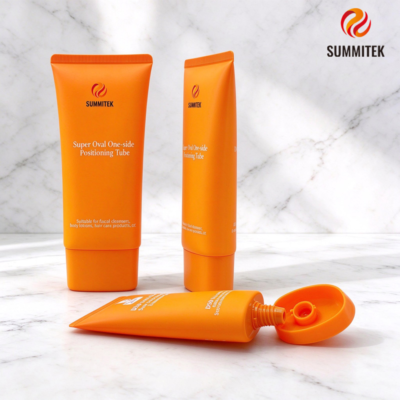Tubo plano s&uacute;per ovalado D50 | Envases de limpiador facial y loci&oacute;n corporal