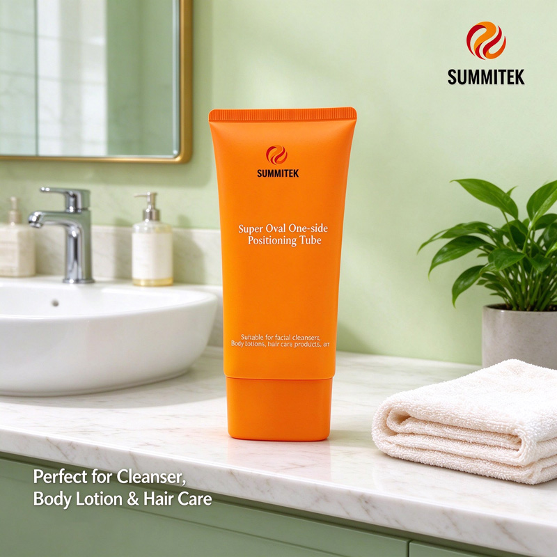 Tubo plano s&uacute;per ovalado D50 | Envases de limpiador facial y loci&oacute;n corporal