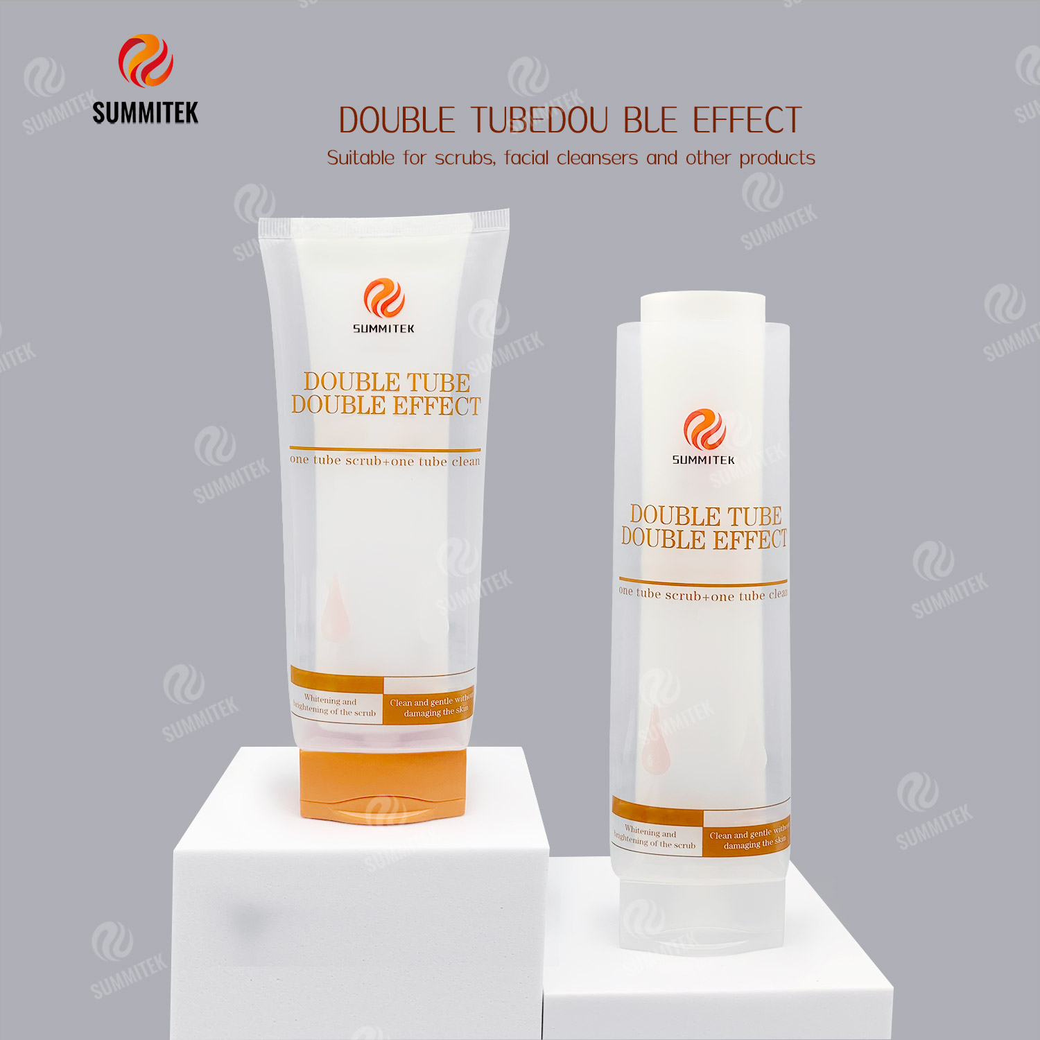 Tubo de doble efecto de doble c&aacute;mara | Envase dispensador doble de dos tubos de F&oacute;rmula Uno