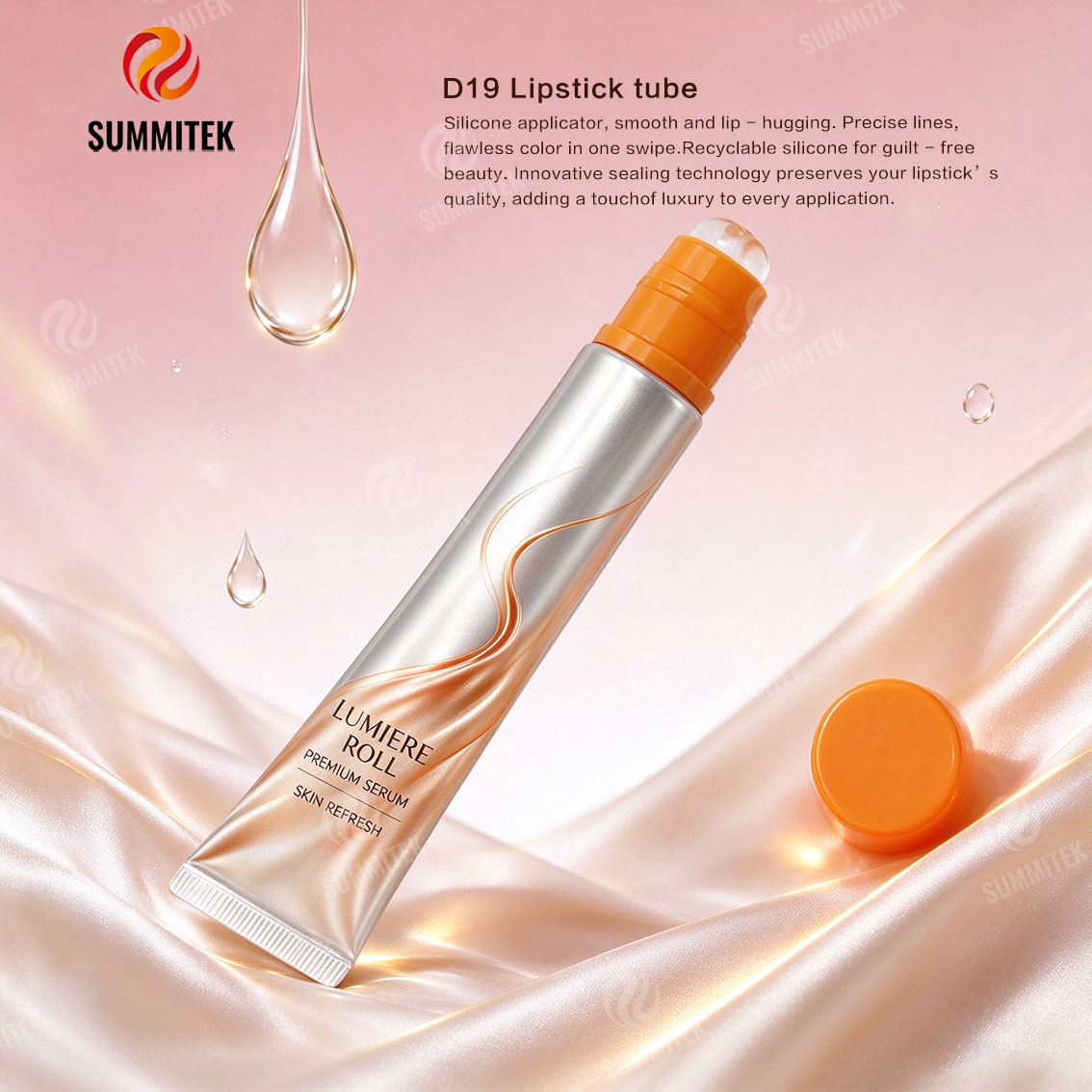 Tubo de brillo labial D19 | Aplicador de silicona en forma de donut