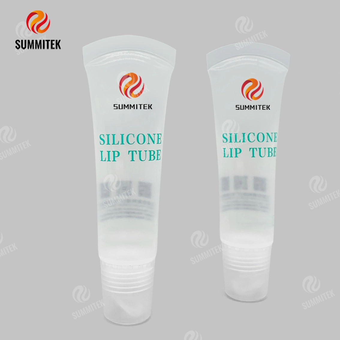 Tubo labial de silicona transl&uacute;cido D19 | Envases de b&aacute;lsamo labial y aceite labial con aplicador reciclable