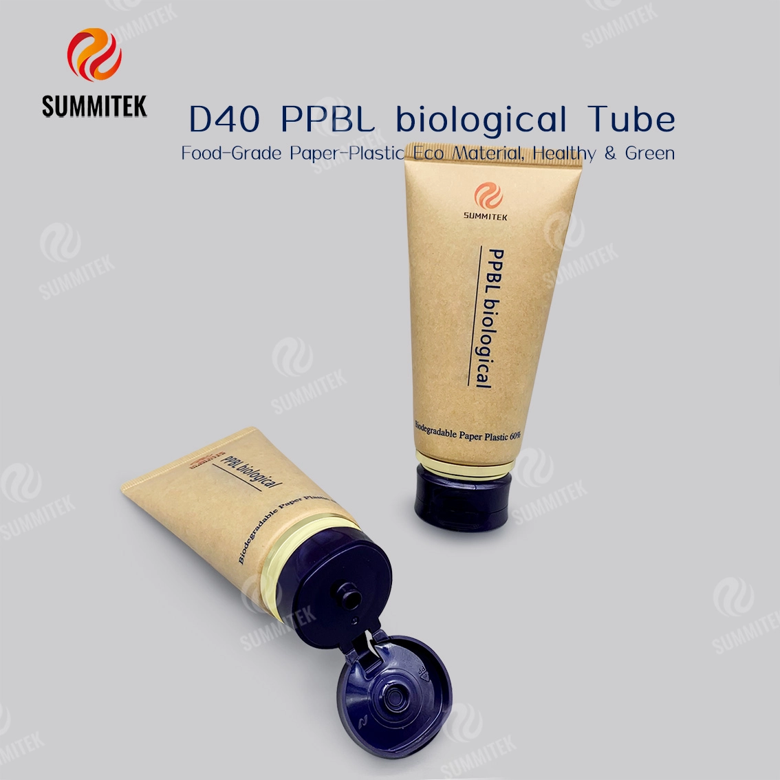 Tubo laminado de papel y pl&aacute;stico D40 con un 60 por ciento de contenido de papel para una belleza natural