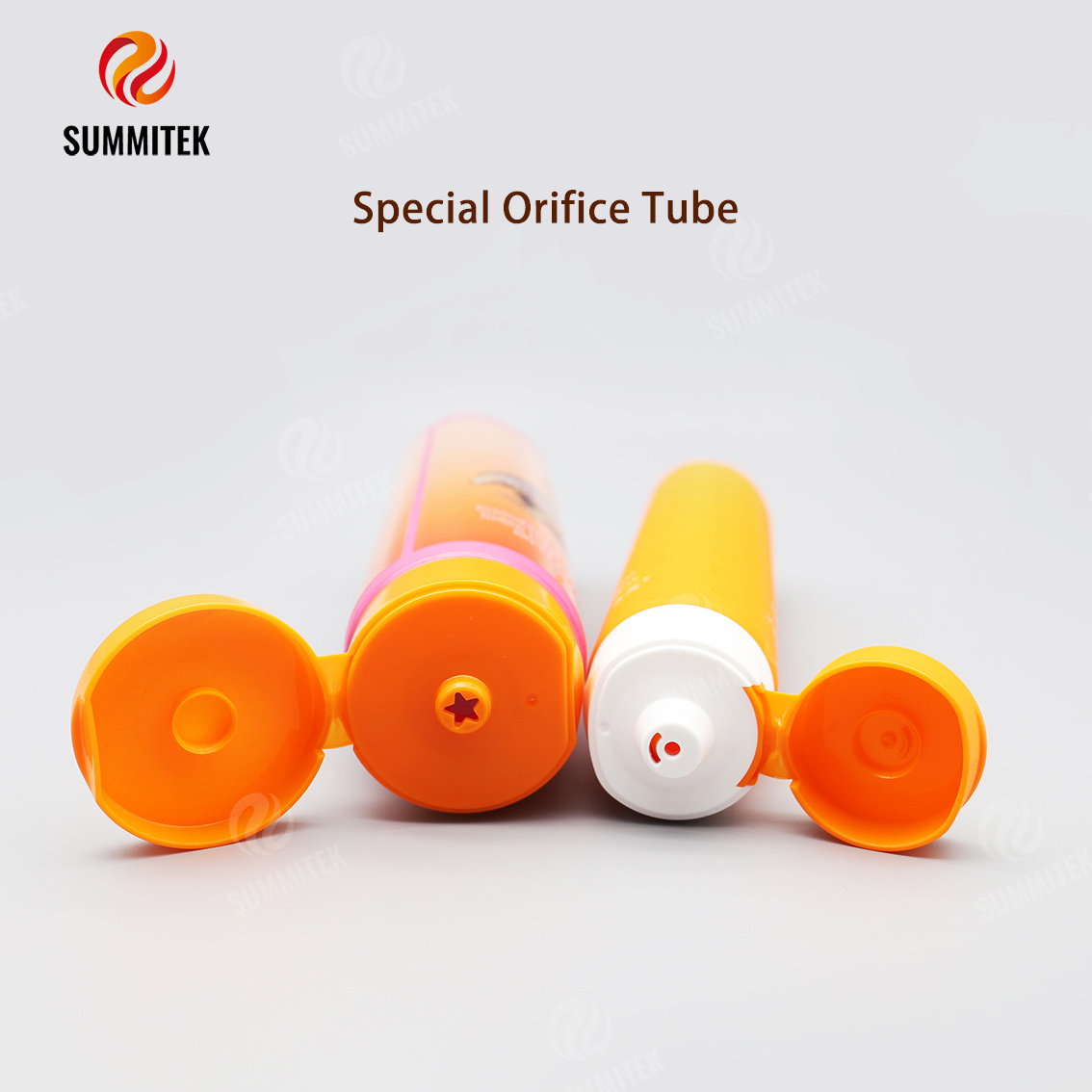 Tubo redondo con orificio especial | Casquillo de forma personalizada, PE/ABL/Biodegradable