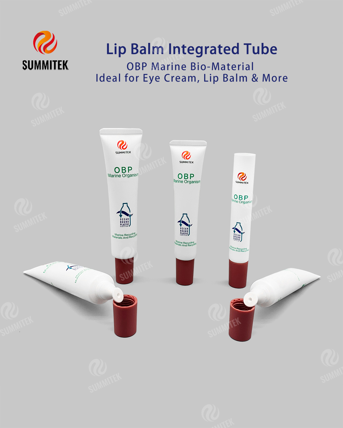 Tubo reciclado para cuidado de ojos y labios OBP Ocean D19 D22 D25