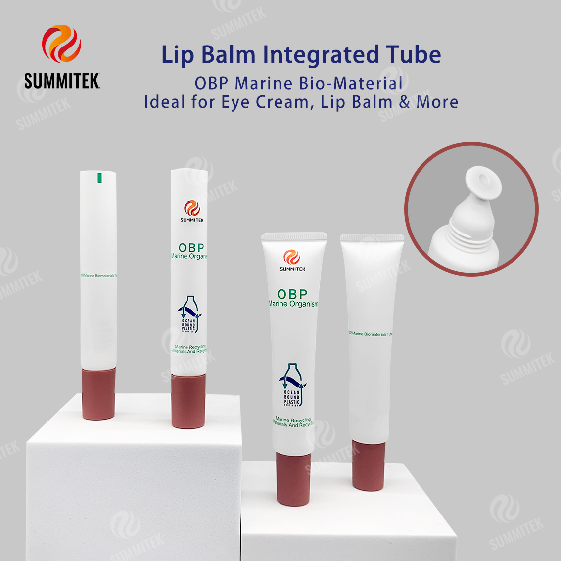 Tubo reciclado para cuidado de ojos y labios OBP Ocean D19 D22 D25